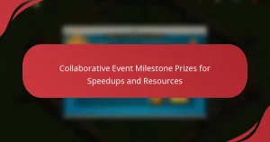 Collaborative Event Milestone Prizes for Speedups and Resources