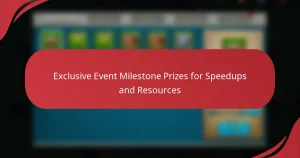 Exclusive Event Milestone Prizes for Speedups and Resources