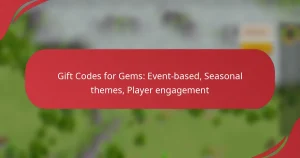 Gift Codes for Gems: Event-based, Seasonal themes, Player engagement