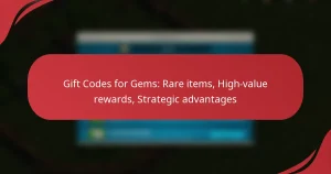 Gift Codes for Gems: Rare items, High-value rewards, Strategic advantages