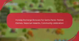 Holiday Recharge Bonuses for Gems Packs: Festive themes, Seasonal rewards, Community celebration