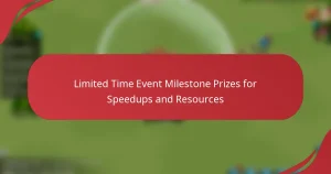 Limited Time Event Milestone Prizes for Speedups and Resources