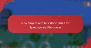 New Player Event Milestone Prizes for Speedups and Resources