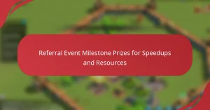 Referral Event Milestone Prizes for Speedups and Resources