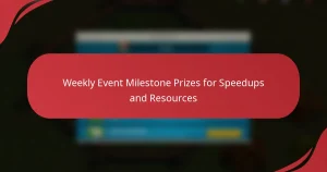 Weekly Event Milestone Prizes for Speedups and Resources