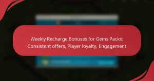 Weekly Recharge Bonuses for Gems Packs: Consistent offers, Player loyalty, Engagement