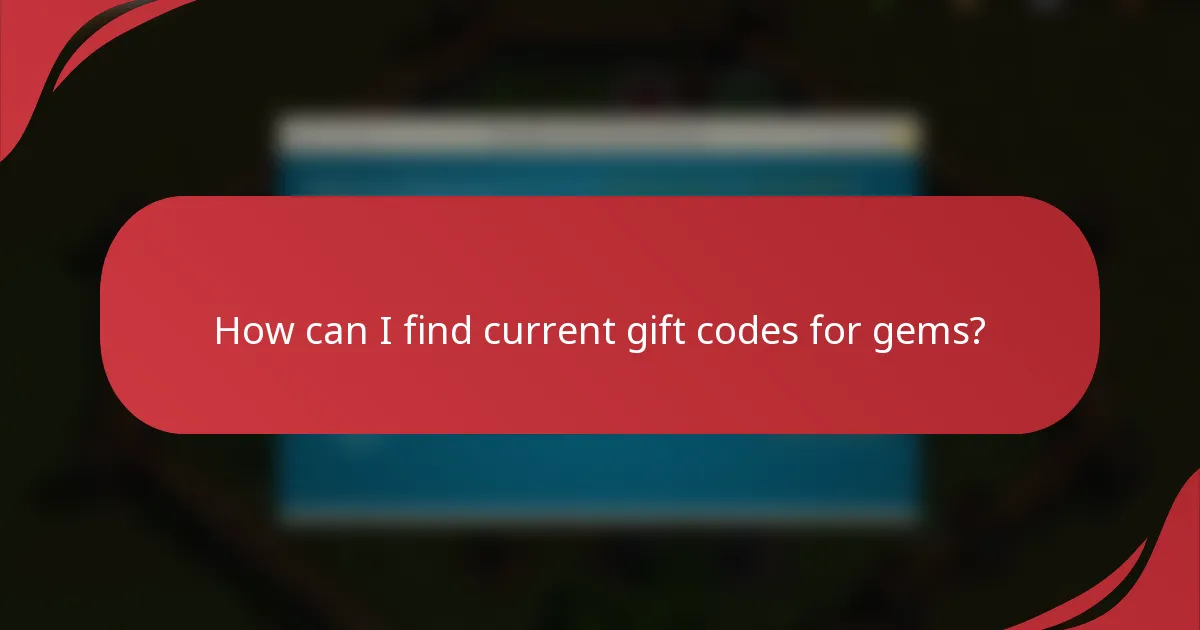 How can I find current gift codes for gems?