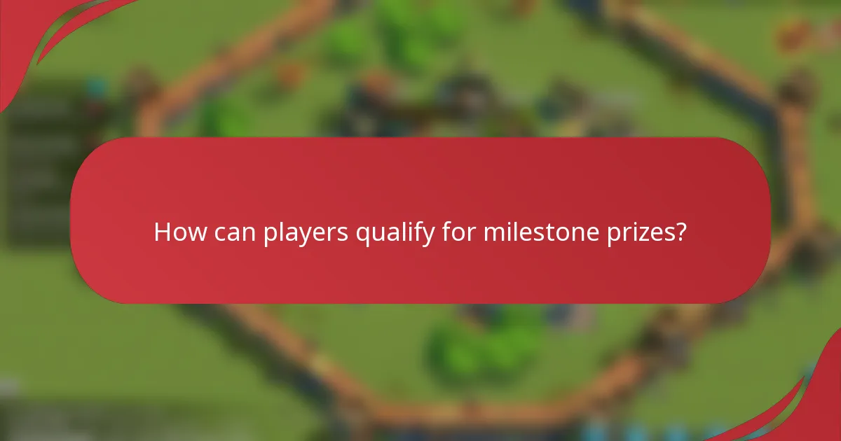 How can players qualify for milestone prizes?