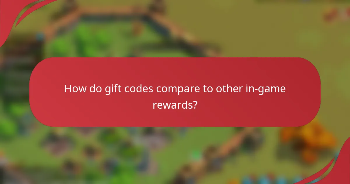 How do gift codes compare to other in-game rewards?