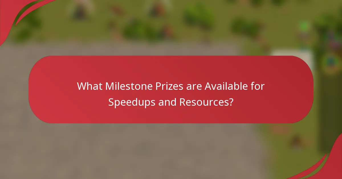 What Milestone Prizes are Available for Speedups and Resources?