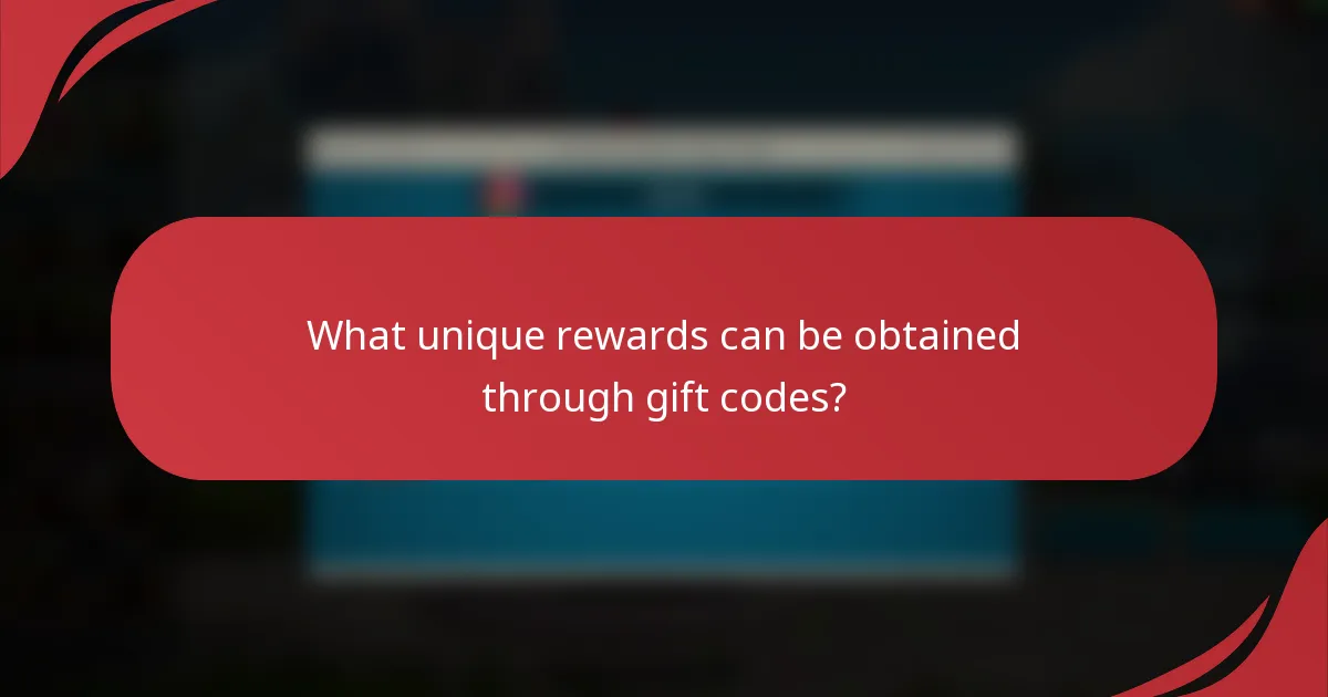 What unique rewards can be obtained through gift codes?