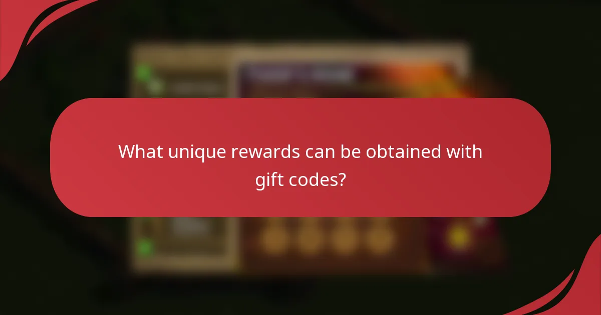 What unique rewards can be obtained with gift codes?
